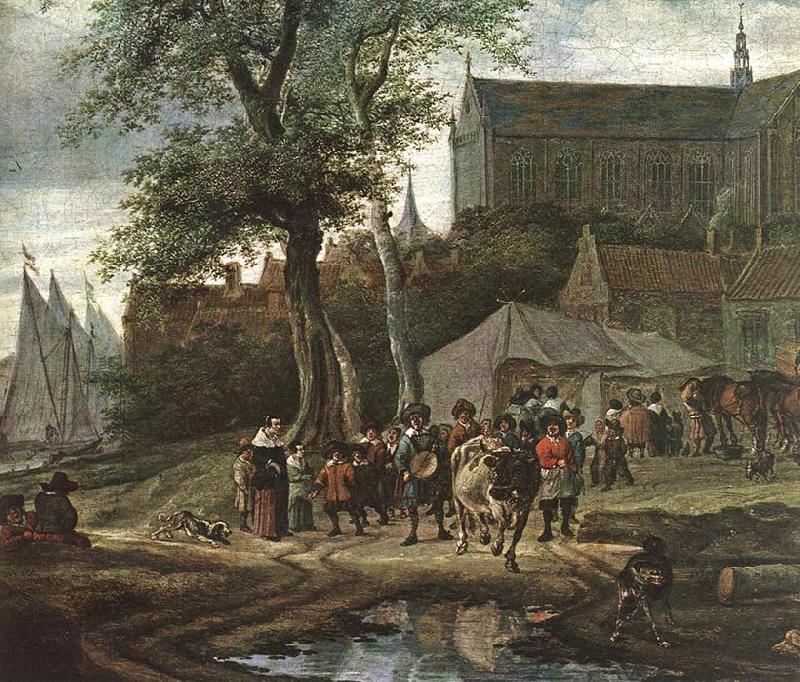 RUYSDAEL, Salomon van Tavern with May Tree (detail) af oil painting picture